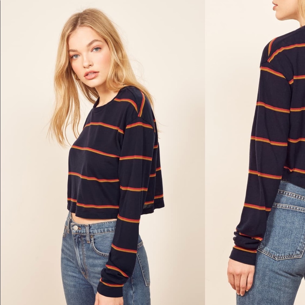 Reformation long sleeve crop tee